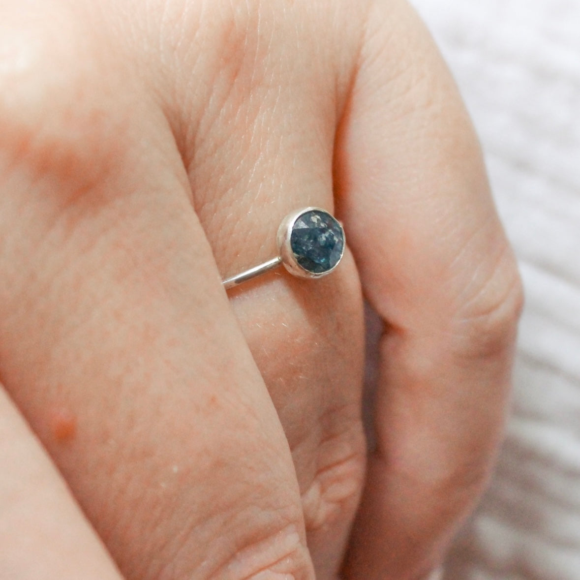 Teal Kyanite • Stacking Rings • SECONDS