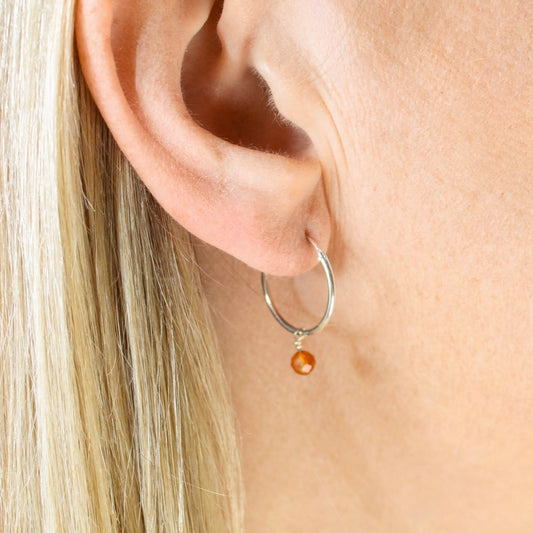 Carnelian Hoops