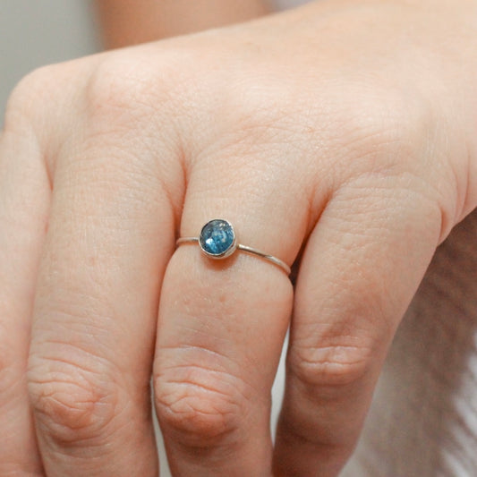 Teal Kyanite • Stacking Rings • SECONDS
