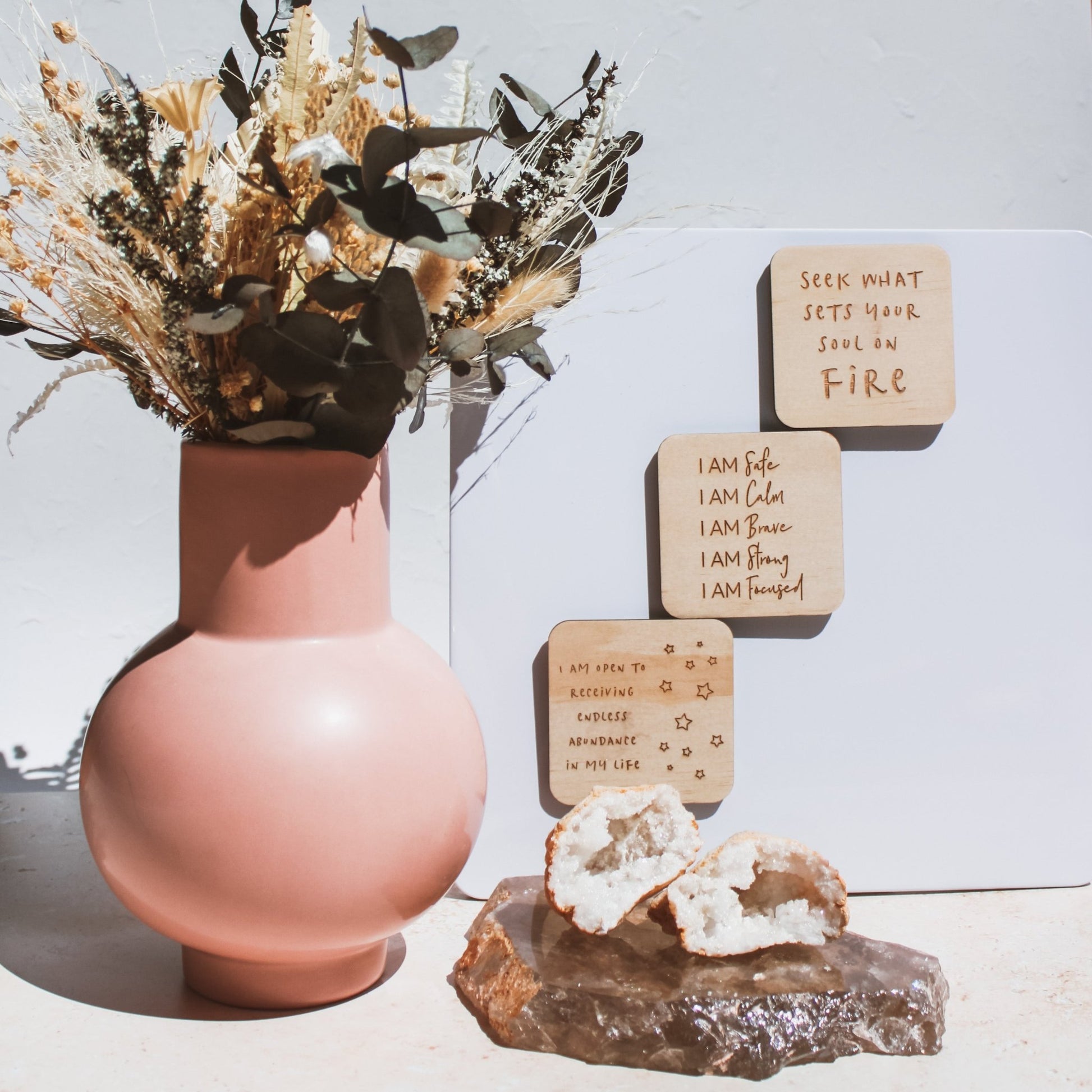 Wooden Affirmation Magnets - Rae and Jayde -