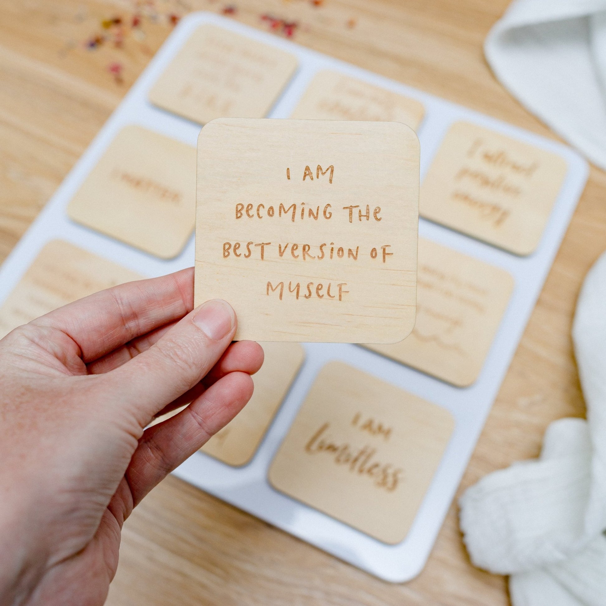 Wooden Affirmation Magnets - Rae and Jayde -
