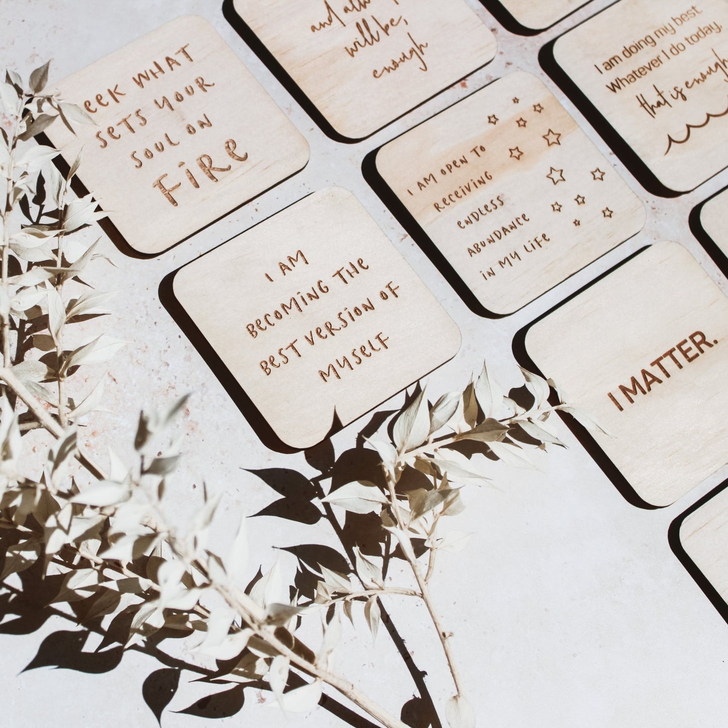 Wooden Affirmation Magnets - Rae and Jayde -