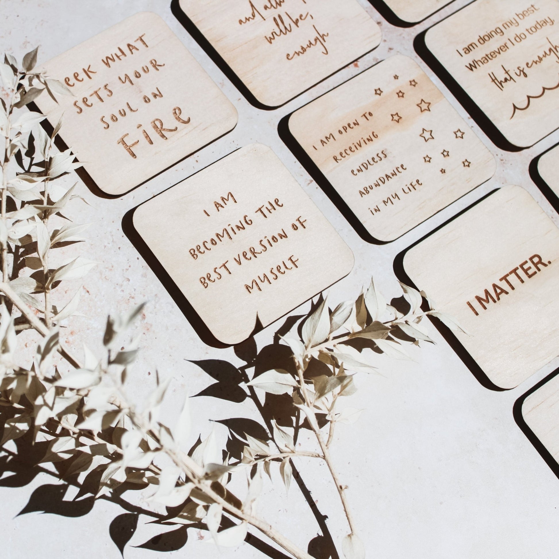 Wooden Affirmation Magnets - Rae and Jayde -