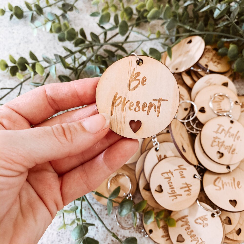 Wooden Inspire Keyrings - 6 Designs - Rae and Jayde -