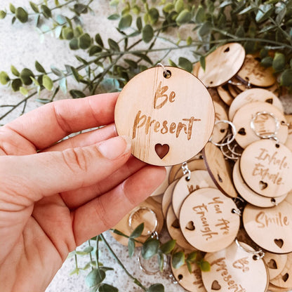 Wooden Inspire Keyrings - 6 Designs - Rae and Jayde -